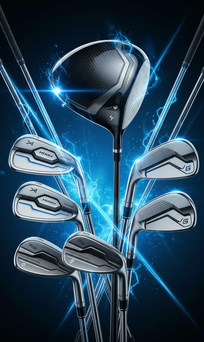 golf equipment with blue effect 204 x 401px